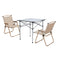 Weisshorn 3pc Camping Table Chair Set Folding Aluminium Portable