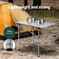 Weisshorn 3pc Camping Table Chair Set Folding Aluminium Portable