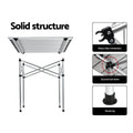 Weisshorn 3pc Camping Table Chair Set Folding Aluminium Portable
