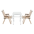 Weisshorn 3pc Camping Table Chair Set Folding Aluminium Portable