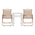 Weisshorn 3pc Camping Table Chair Set Folding Aluminium Portable