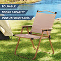 Weisshorn 3pc Camping Table Chair Set Folding Aluminium Portable