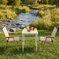 Weisshorn 3pc Camping Table Chair Set Folding Aluminium Portable