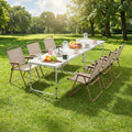 Weisshorn 7pc Camping Table Chair Set Folding Aluminium Portable