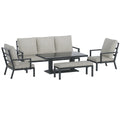 Gardeon 7-Seater Outdoor Aluminium Sofa Furniture Set Table Chairs