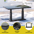 Gardeon 7-Seater Outdoor Aluminium Sofa Furniture Set Table Chairs