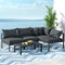 Gardeon 4 Seater Outdoor Sofa Set Aluminium Patio Furniture Charcoal
