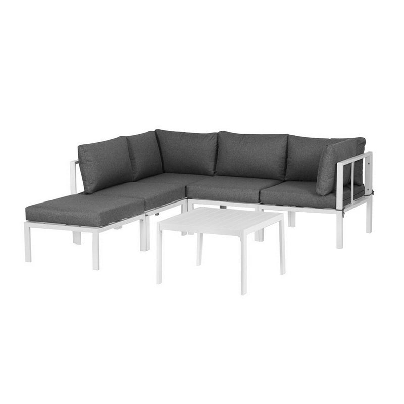 Gardeon 6PCE Outdoor Sofa Set Aluminium Patio Furniture Lounge