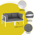 Gardeon 6PCE Outdoor Sofa Set Aluminium Patio Furniture Lounge
