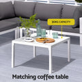 Gardeon 6PCE Outdoor Sofa Set Aluminium Patio Furniture Lounge