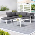 Gardeon 6PCE Outdoor Sofa Set Aluminium Patio Furniture Lounge