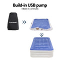 Weisshorn Air Mattress Single 46cm Inflatable Airbed Cube