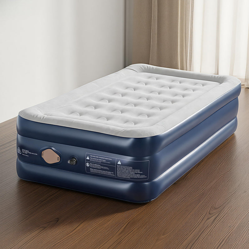 Weisshorn Single Air Mattress 46cm Inflatable Bed Cube