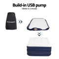Weisshorn Air Mattress Single 46cm Inflatable Bed Grey