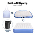 Weisshorn Air Mattress Inflatable Bed Built-in Pillow Pump QUEEN Air bed 41cm