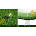 Prime Turf Artificial Grass 2mx10m 10mm Olive Synthetic Lawn