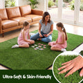 Prime Turf Artificial Grass Turf Tiles Interlocking Fake Grass Mat for Balcony Pet 24 Pack