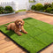 Prime Turf Artificial Grass Turf Tiles Interlocking Fake Grass Mat for Balcony Pet 9 Pack