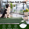 Prime Turf Foldable Dog Grass Potty Pad High Wall Tray for Apartment Balcony RV travel L
