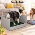 Prime Turf Foldable Dog Grass Potty Pad High Wall Tray for Apartment Balcony RV travel L