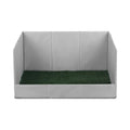 Prime Turf Foldable Dog Grass Potty Pad High Wall Tray for Apartment Balcony RV travel L