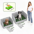Prime Turf Foldable Dog Grass Potty Pad High Wall Tray for Apartment Balcony RV travel