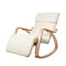 Artiss Rocking Armchair Footrest Beige Nursing Chair
