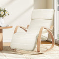 Artiss Rocking Armchair Footrest Beige Nursing Chair
