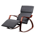 Artiss Rocking Chair Armchair Footrest Nursing Charcoal
