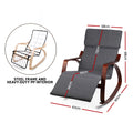 Artiss Rocking Chair Armchair Footrest Nursing Charcoal