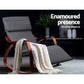 Artiss Rocking Chair Armchair Footrest Nursing Charcoal