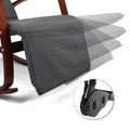 Artiss Rocking Chair Armchair Footrest Nursing Charcoal