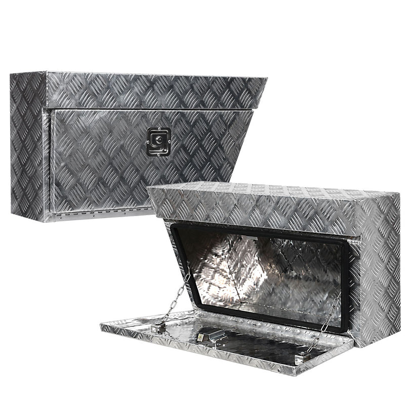 Giantz Aluminium Ute Tool Box Pair w Lock Vehicle Storage Tray