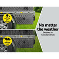 Giantz Aluminium Ute Tool Box Pair w Lock Vehicle Storage Tray
