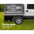 Giantz Steel Ute Tool Box Right Side Under Tray Storage Lock