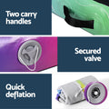 Everfit 1m Air Track Mat Inflatable Gymnastics Tumbling Pump Colourful