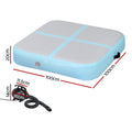 Everfit 1m Air Track Mat Gymnastics Tumbling Inflatable Mint Green