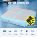 Everfit 1m Air Track Mat Gymnastics Tumbling Inflatable Mint Green