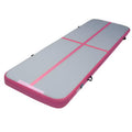 Everfit 3m x 1m Air Track Mat Gymnastics Tumbling Pink Grey