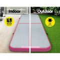 Everfit GoFun 3x1m Air Track Mat Inflatable Gymnastics Pink Pump