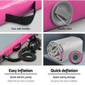 Everfit GoFun 3x1m Air Track Mat Inflatable Gymnastics Pink Pump