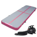 Everfit GoFun 3x1m Air Track Mat Inflatable Gymnastics Pink Pump