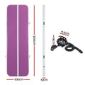 Everfit 3M Air Track Gymnastics Mat Purple W/ Pump Inflatable