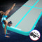 Everfit 4x1m Air Track Mat Inflatable Gymnastics Tumbling Green Pump