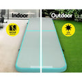 Everfit 4x1m Air Track Mat Inflatable Gymnastics Tumbling Green Pump