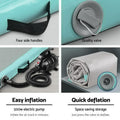 Everfit 4x1m Air Track Mat Inflatable Gymnastics Tumbling Green Pump