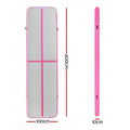Everfit 4M Air Track Gymnastics Mat Inflatable Pink Tumbling Exercise