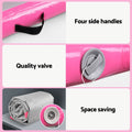 Everfit 4M Air Track Gymnastics Mat Inflatable Pink Tumbling Exercise