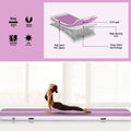 Everfit 4M Air Track Gymnastics Mat Purple Inflatable Tumbling Exercise