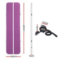 Everfit 4M Air Track Gymnastics Mat Purple W/ Pump Inflatable